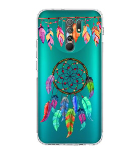 PrintiFy Xiaomi Redmi 9 ile Uyumlu Nazar Boncuğu 6 Baskılı Kamera Korumalı Şeffaf Silikon Kılıf