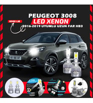 Peugeot 3008 2016-2019 Uzun Far Uyumlu Şimşek Etkili Led Xenon Performance Series HB3