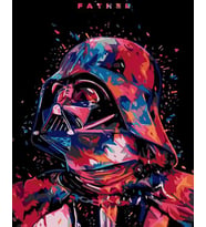 Starwars Darth Vader Sayılarla Boyama Seti 40x 50 cm (Tuvale Gerili)