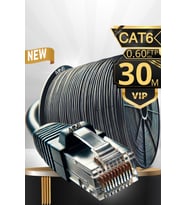 MN6 M108XF 30 Metre Internet Kablosu/FTP 0,60MM Cat6 23AWG/İKI Kat Korumalı/ethernet Kablosu 30 Metre/iç Dış Mekan Uyumlu/high Performance Cable