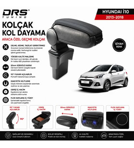 Hyundai İ10 2013 - 2018 Kolçak Kol Dayama Siyah