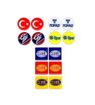 Plaka Damla Sticker Etiket Pulu Karışık TOFAŞ Özel Suya Güneşe Dayanaklı Kaliteli