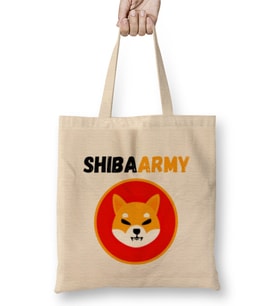 Shiba Inu Coin To The Moon SHIBARMY Bez Çanta Uzun Saplı