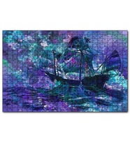 Cakapuzzle  Boyama Fırtınada Yelkenli Gemi  Puzzle Yapboz MDF (Ahşap) (120 Parça)