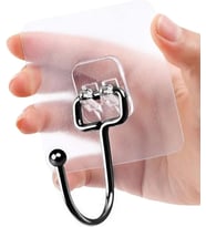 Siyah Mutfak Güçlü Yapışkan Kancalar,yapışkanlı Askılar,mutfak,ev Ofis Için Duvar Askıları 2 Adet