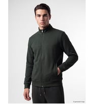 LCWAIKIKI Classic Yeşil Dik Yaka Erkek Fermuarlı Sweatshirt
