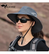 Valkyrie Outdoor Güneş Şapkası Unisex Kamp Trekking Safari Balıkçı Şapkası UV Koruma Gri