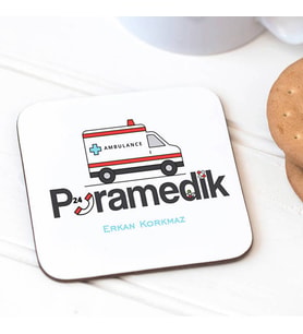 Kişiye Özel Paramedike Hediye Bardak Altlığı