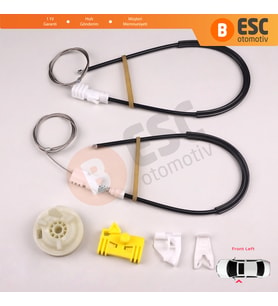 Renault Clio MK2 1998-2012 2/3-Kapı HB Coupe Van 7700842247 İçin Elektrikli Sol Cam Kriko Tamir Seti