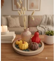 Mumelia Candles Amber Dekor - Doğal Soya Dekoratif Mum Seti