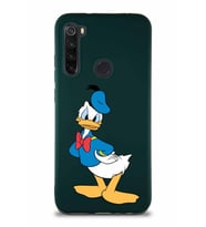 Xiaomi Redmi Note 8 Soft Premier Kapak Donald Duck-D Tasarımlı Silikon Kılıf - Yeşil (Şeffaf)