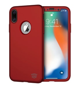 Buff iPhone X ile Uyumlu 4D Kılıf Red