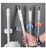 Yapışkanlı Pratik Mop Tutucu 4 Adet Beyaz