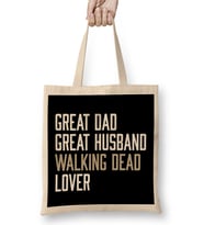 Great Dad Great Husband Walking Dead Lover Bez Çanta Uzun Saplı