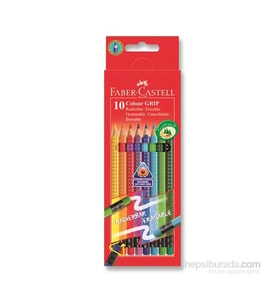 FABER-CASTELL GRİP SİLİNEBİLİR KURU BOYA 10 RENK (116613)