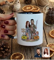 Kişiye Özel Karikatürlü Orta Dünya Sevgililer Kupa Bardak Sevgililer Günü Hediyesi