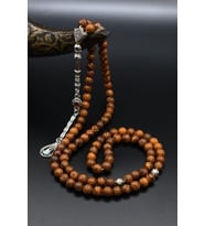 Doğal Jasper Taşlı 99'lük Tesbih Metal Püsküllü 6mm Küre Kesim 902272