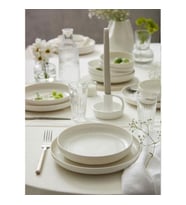 Kütahya Porselen Bone Crest 24 Parça Yemek Takımı Sade (Beyaz)