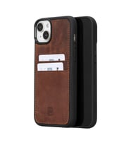 Bouletta Apple iPhone 15 Plus Uyumlu Deri Arka Kapak FXCP G2