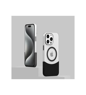 Pilelistore   iPhone 16 Carbon Puzzle Magsafe Kapak - Siyah