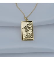 Altın Kaplama  Tarot The Fool Gümüş Kolye
