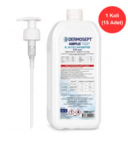 Dermosept Handplus El ve Cilt Antiseptiği 1000 ml %70 Alkol Bazlı Hijyenik El Dezenfektanı x 15 Adet
