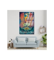 Yüzüklerin Efendisi Cam Hobbiton Dijital Baskı Kırılmaz Cam Tablo LOTR Cam Tablo