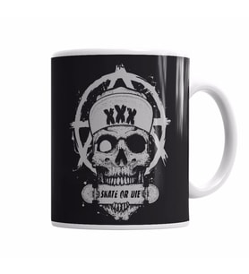 Skate Skull Kupa Bardak Porselen