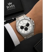 RMS Romanson Premium Erkek Kol Saati Çelik Kordon 5 ATM Su Geçirmez Kronometreli Kadran AG2134.10