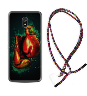 Xiaomi Redmi 8A 8 Pro 9C 9T 10C 11T Pro Kılıf Boyun Asklı Rasta Silikon Boks Eldiveni 1763