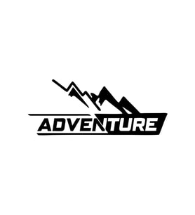 Adventure 4x4 Araba Sticker siyah 20x10 CM (Siyah)