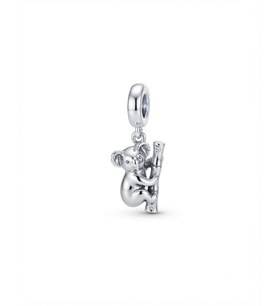 Bayan Gümüş Bileklik Uyumlu Koala Model Charm