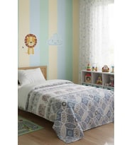 Tek Kişilik Baskılı Pike Koltuk Örtüsü Breeze 180x230 cm (Hardal Sarısı)