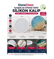 33 cm Yuvarlak Epoksi Tepsi Silikon Kalıp – Sunumluk, Servis Tepsisi ve Reçine Döküm Kalıbı 33x1,8 cm