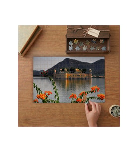 Jal Mahal Su Sarayı Tasarımı 240 parça Ahşap Puzzle Ahşap Kutuda MP02942