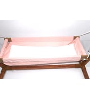 Doğal Ahşap Hamak Beşik - Taşınabilir Özellikte (PEMBE)