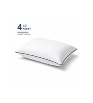 Eco Biyeli Yastık 4'li Paket 50x70 cm 800 gr Boncuk Silikon Elyaf Dolgulu -
