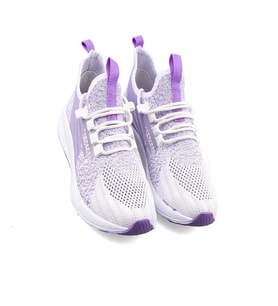 WAVES LUPOON 128 AQUA Triko Bayan Sneaker Ayakkabı BEYAZ_LİLA (Beyaz-Lila)