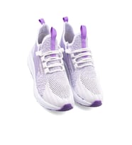 WAVES LUPOON 128 AQUA Triko Bayan Sneaker Ayakkabı BEYAZ_LİLA (Beyaz-Lila)
