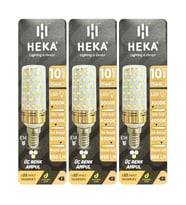 (3 Adet) Heka 10W (70W) Sarı-Günışığı-Beyaz E14 Duylu Üç Renkli Led Mısır Ampul