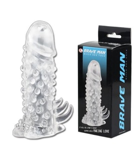 Enlarge Sleeve 14 CM Tırtıklı Süper Kalite Penis Kılıfı Dildo