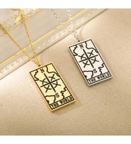 Kişiye Özel 925 Ayar Gümüş The World Tarot Kolye (Gümüş)
