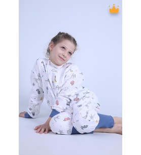 Çocuk Mevsimlik Uyku Tulumu 2-8 Yaş 1 Tog 4 Kat Müslin Uzun Kollu Uyku Tulumu