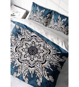Çift Kişilik Nevresim Takımı Sık Dokuma Pamuk Saten 3d Özel Tasarım Ethnic Mandala 3