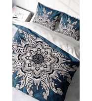 Çift Kişilik Nevresim Takımı Sık Dokuma Pamuk Saten 3d Özel Tasarım Ethnic Mandala 3