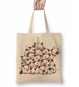 League Of Legends Cute Poro Bez Çanta Uzun Saplı