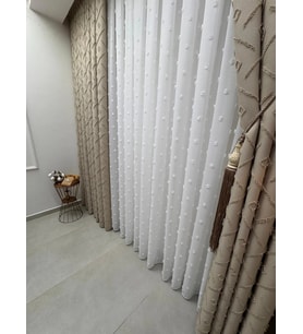 NİVEMESHOME ARYEL 1-0051 1/3 PİLELİ TÜL PERDE APM