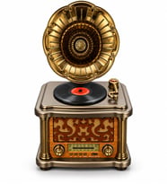 Ultratekno FX-2503B Büyük Boy Gramofon Şeklinde Bluetooth Radyo MP3 Çalar Hoparlör