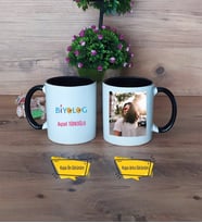 Biyolog Kupa Bardak Siyah Fotoğraflı Biyologa Hediye
