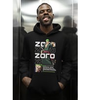 Roronoa Zoro Baskılı Unisex Oversize One Piece Anime Karakter Hoodie